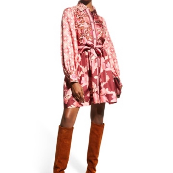 Zimmermann Concert Spliced Mini Shirt-Dress - Picture 3 of 10